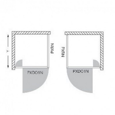 Roltechnik PXBN/900 zuhanykabin oldalfal brilliant, satinato